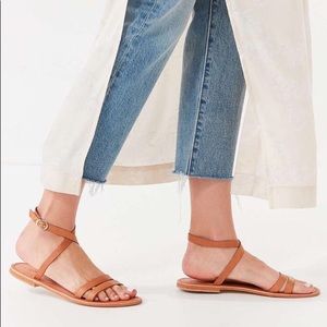 Urban Outfitters Brown Leather Strap Sandals